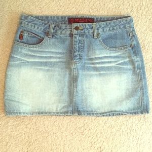 Blue jean skirt. Mud brand. Size 11
